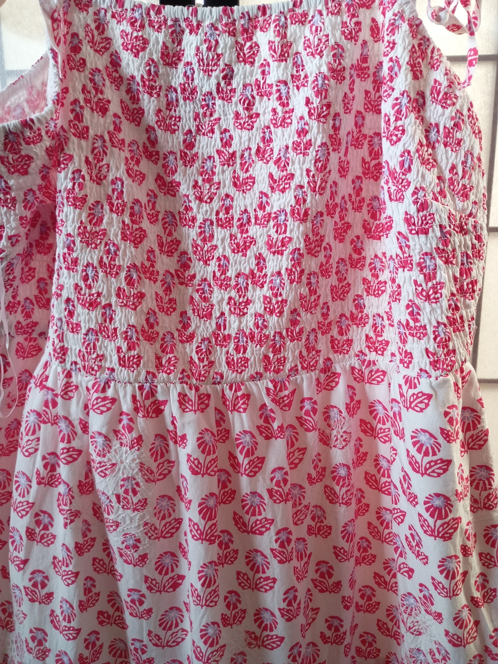 ROLLER RABBIT x Target Women’s White and Red Floral Tiered Maxi Dress - Picture 2 of 14